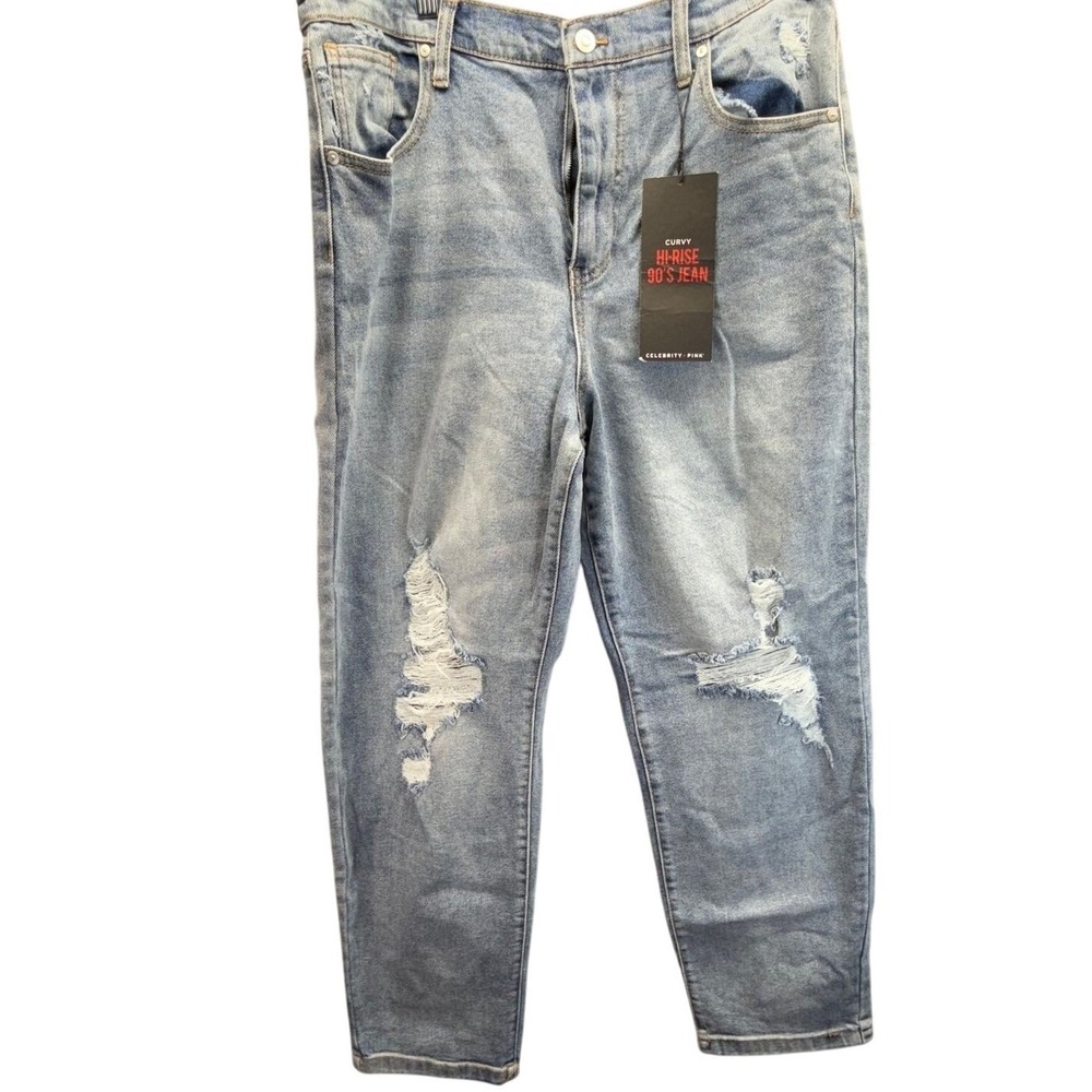 VTG Jeans women 15/32 Celebrity Pink Hi-Rise‎ 90's distressed spot thrashed